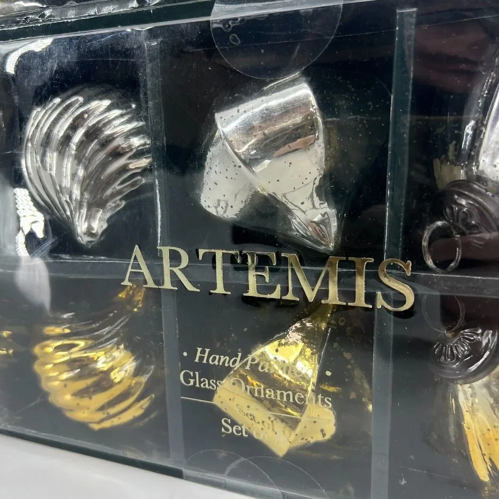 ARTEMIS Mercury Glass Christmas Ornaments 3.75